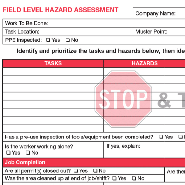 Field Level Hazard Assessment Page 1 - Golden Safety